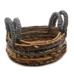 Banana Leaf & Abu-abu Raffia Basket- Set of 2 - Image 3