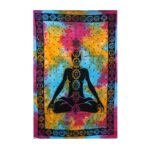 Double Cotton Bedspread + Wall Hanging - Chakra Buddha - Image 2