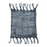 Set of 4 Seagrass Fringe Natural Coasters - Charcoal - Image 2