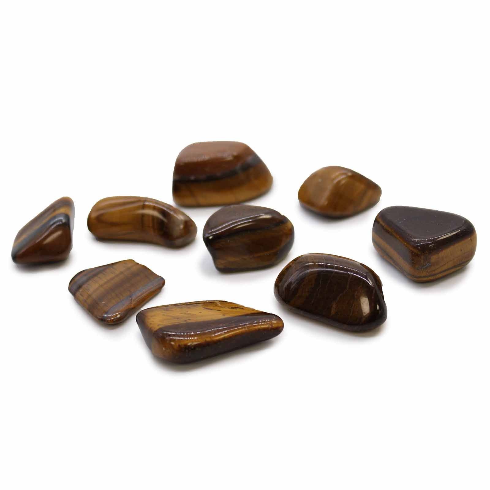 bG9jYWw6Ly9tZWRpYS8xSy9HQy82MFIzMEMxRzY0VzNHQzFLL2JjZDg4YTRkLmpwZWc.jpg L Tumble Stones - Tiger Eye - Gold - Image 1