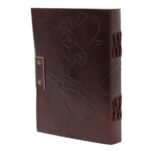 Leather World Map & Stitching Notebook (7x5") - Image 2