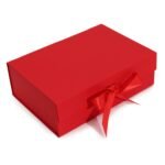 Flat Pack Gift Box - Large  (28.2x20.2x9.2cm) - Red - Image 5