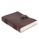 Leather World Map & Stitching Notebook (7x5") - Image 5
