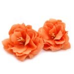 Craft Soap Flower - Small Peony - Orange - Image 3