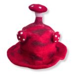 Felted Mushroom Hat - Rush To The Head Red - Image 2