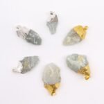Gemstone Indian Jade Gold & Silver Plated Pendants (6 assorted) - Image 2