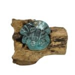 Molton Glass Candle Single Holder on Wood - Image 4