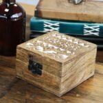 White Washed Wooden Box - 4x4 Slavic Design - Image 4