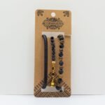 Mens Premium Bracelet Sets -  Black & Tans (asst) - Image 2