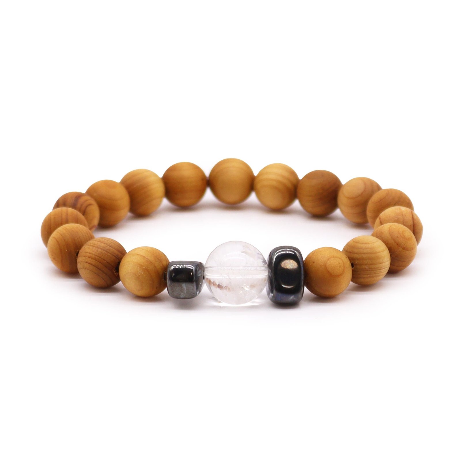 bG9jYWw6Ly9tZWRpYS8xUC9KQy82MFIzMEMxRzZXUktKQzFQLzlkZGQ3YmRkLmpwZWc.jpg Cedarwood Crown Chakra Bangle with Clear Quartz - Image 1