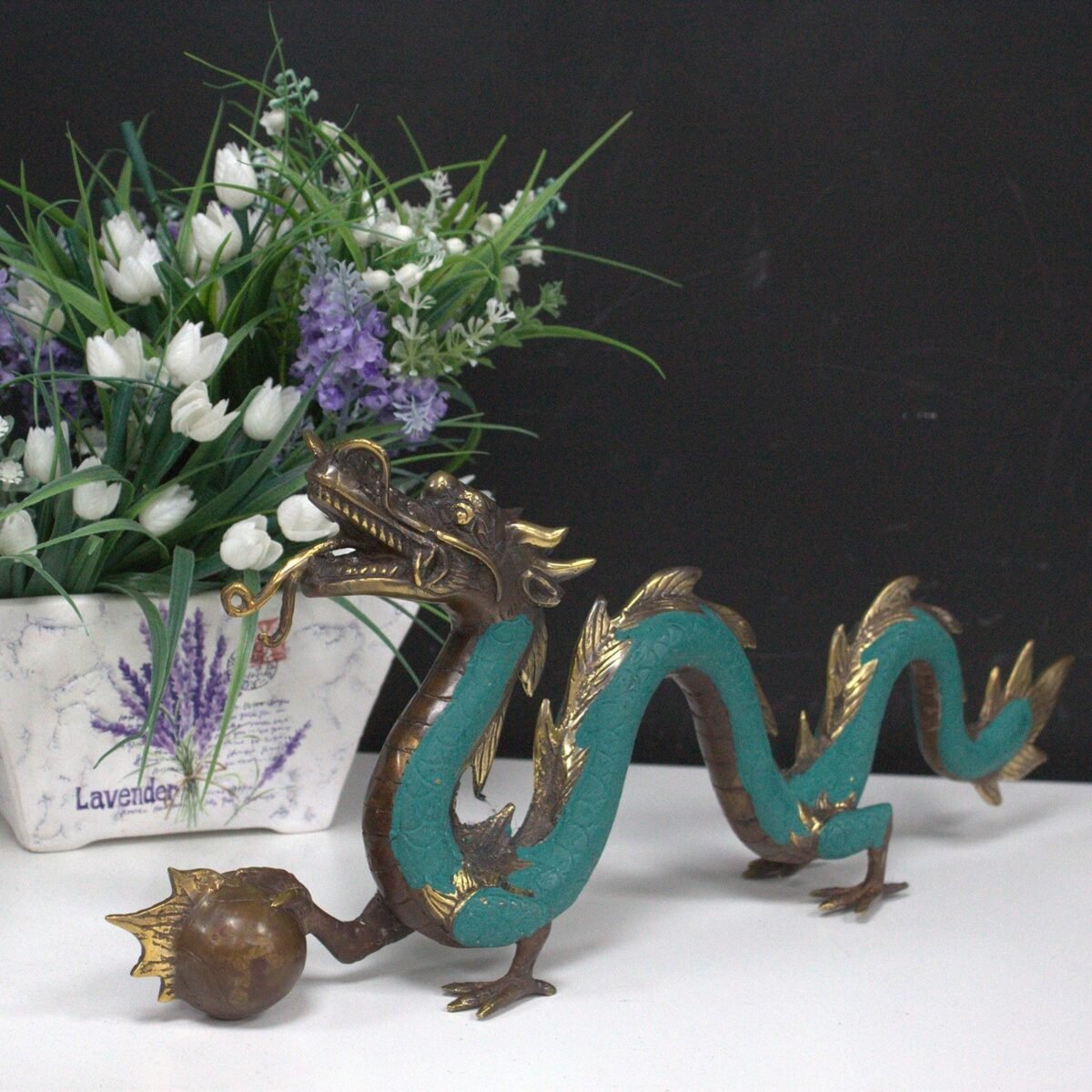 Fengshui - Med Dragon with Ball - 27cm - Image 4