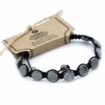 Magnetic Hematite Shamballa Bracelet -  Round Flats - Image 2