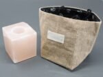 Natural Jute Cotton Gift Bag - Black Lining - Large - Image 4