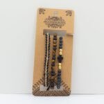 Mens Premium Bracelet Sets -  Black & Tans (asst) - Image 3