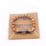 Cedarwood Crown Chakra Bangle with Clear Quartz - Image 4