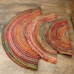 Round Jute and Recycled Cotton Rug - 120 cm - Image 4