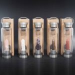 Crystal Infused Glass Water Bottle - Invigorating Red Jasper - Obelisk - Image 4