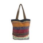Recycled Big Rug Bag - Shades of Mushrooms - Image 3