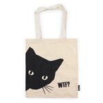 Iconic Basic Tote Bag - Black Cat - Natural 4oz - Image 3