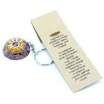 Orgonite Power Keyring - Amethyst Mandala Hearts - Image 5