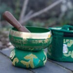 Mini Singing Bowl Gift Set - Green - Image 6