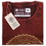 XLarge Stone Washed T-Shirt - Mandala - Maroon - Image 3