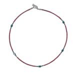 Nepalese Extra Fine Gem Necklace - Pink Coral & Turquoise Beads