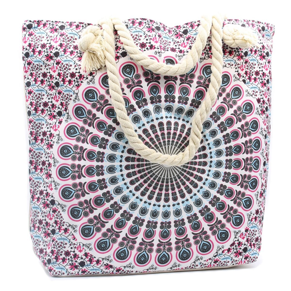 Rope Handle Mandela Bag - Electric Blue - Image 1