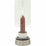 Crystal Infused Glass Water Bottle - Invigorating Red Jasper - Obelisk - Image 2
