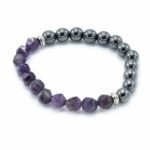 Faceted Gemstone Bracelet - Magnetic Amethyst - Image 2
