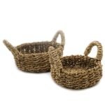 Natural Seagrass Basket - Set of 2 - Image 4