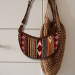 Jacquard Hobo Bag - Rich Browns (brown strap) - Image 3
