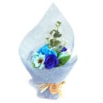 Standing Soap Flower Bouquet - Blue - Image 2