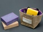 Natural Jute Cotton Gift Bag - Lavender Lining - Small - Image 4
