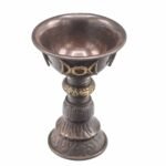 Antique Copper Ritual Goblet with Triple Moon 8x13cm - Image 2