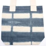 Natural Tye-Dye Cotton Bag (8oz) - 38x42x12cm - Grey Blocks - Natural Handle - Image 4