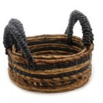 Banana Leaf & Hitam Raffia Basket- Set of 2 - Image 2