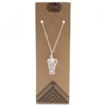 Gemstone Guardian Angel Pendant - Rock Quartz - Image 3