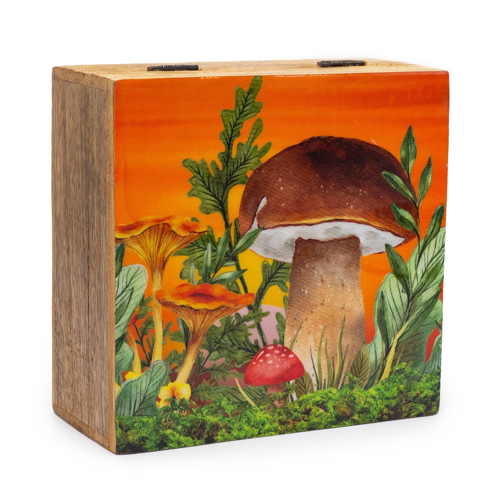 bG9jYWw6Ly9tZWRpYS9TUi82Qy82MFIzMEMxSDc0UjM2Q1NSL2U4N2Y4NDBlLmpwZWc.jpg Big Square Box 15x17.5x8cm - Mushroom Design Maroon - Image 1